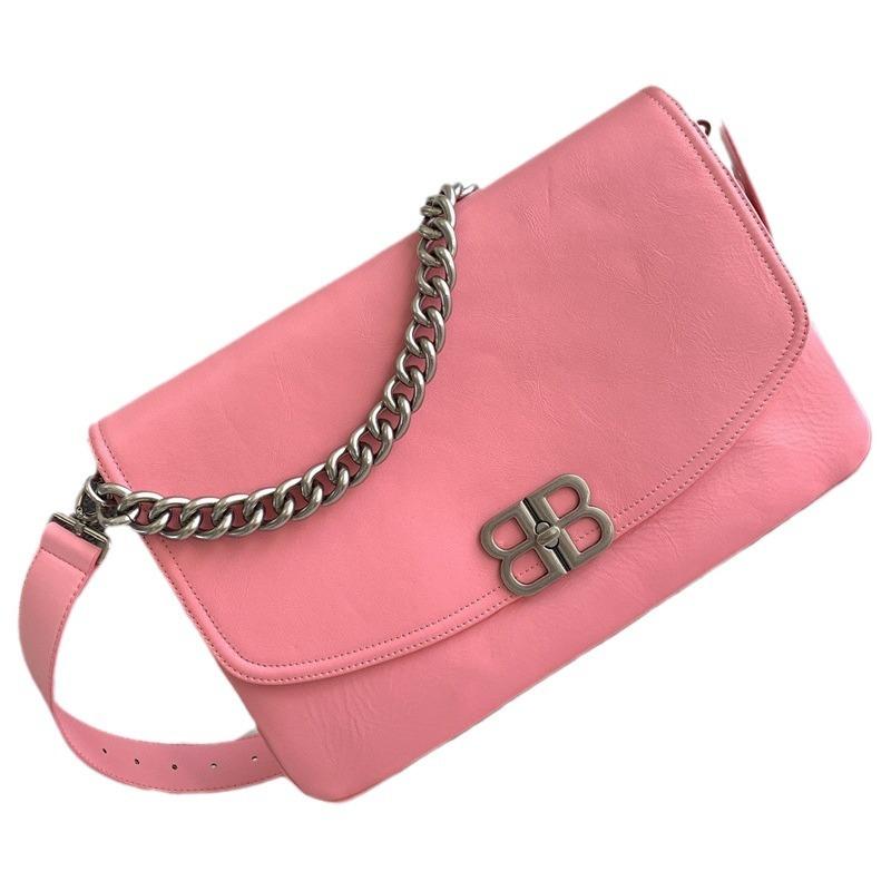 Crossbody Bags | Womens Peach Leather Large Bb Soft Flap Bag