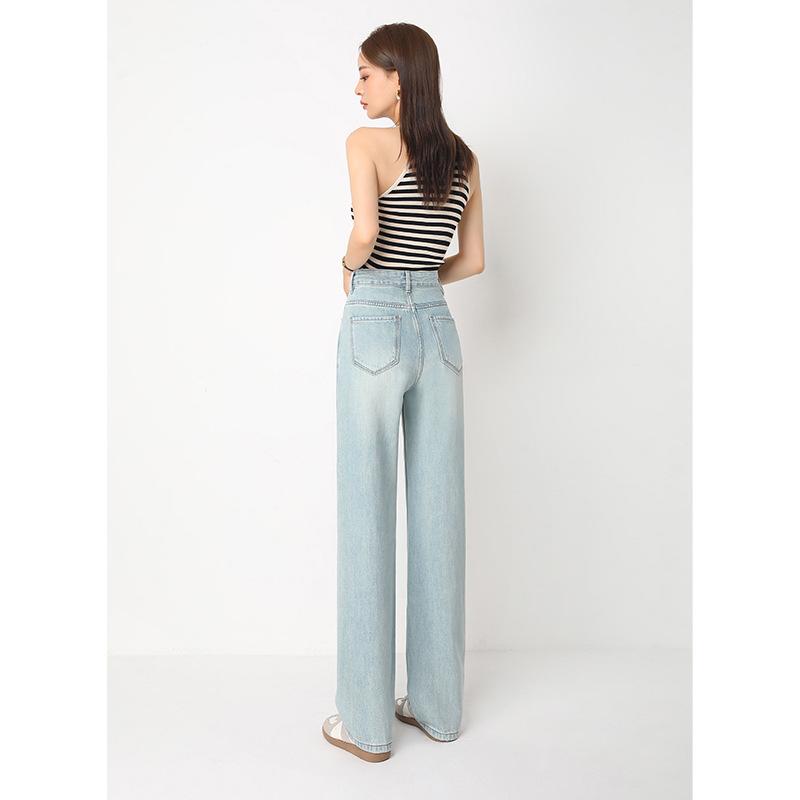 Jeans | Womens Glittered Denim Wide-Leg Jeans