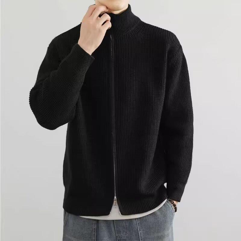 Knitwear | Mens Jacquard Knitted Full-Zip Cardigan