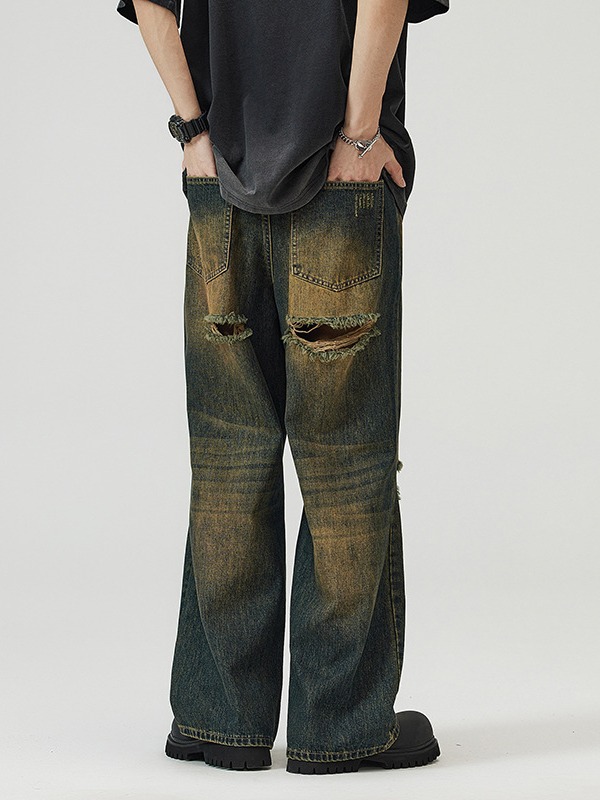 Pants and Shorts | Mens Denim-Print Cotton Sweatpants