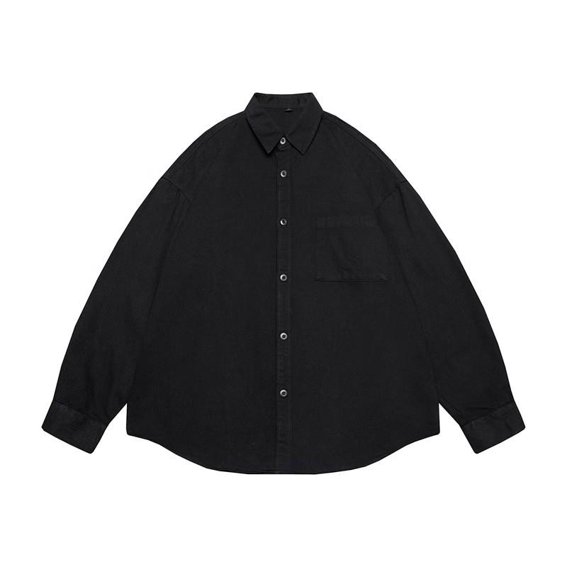 Shirts | Mens Cotton-Blend Large Fit Cocoon Shirt