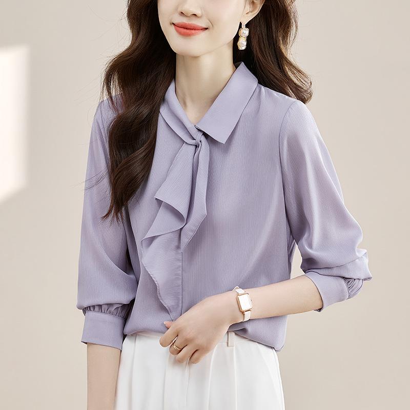 Shirts | Womens Ruffled Silk Blouse